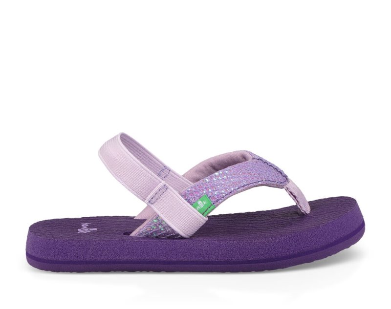 Sanuk Yoga Glitter Kids\' Sandals Purple | Canada 301BEX